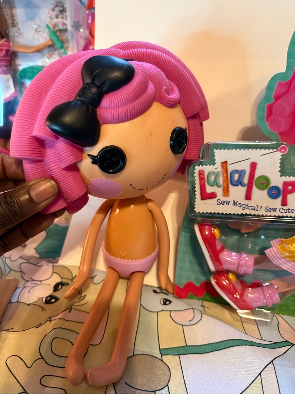 Lalaloopsy Pink-Hair Fashion Doll with Black Bow